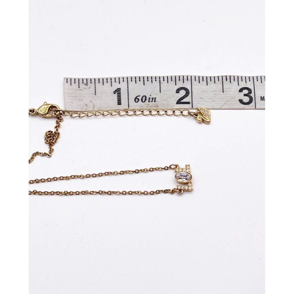 Swarovski Crystal Humorist LOL Pendant Necklace Gold Tone Adjustable Length - Picture 6 of 7